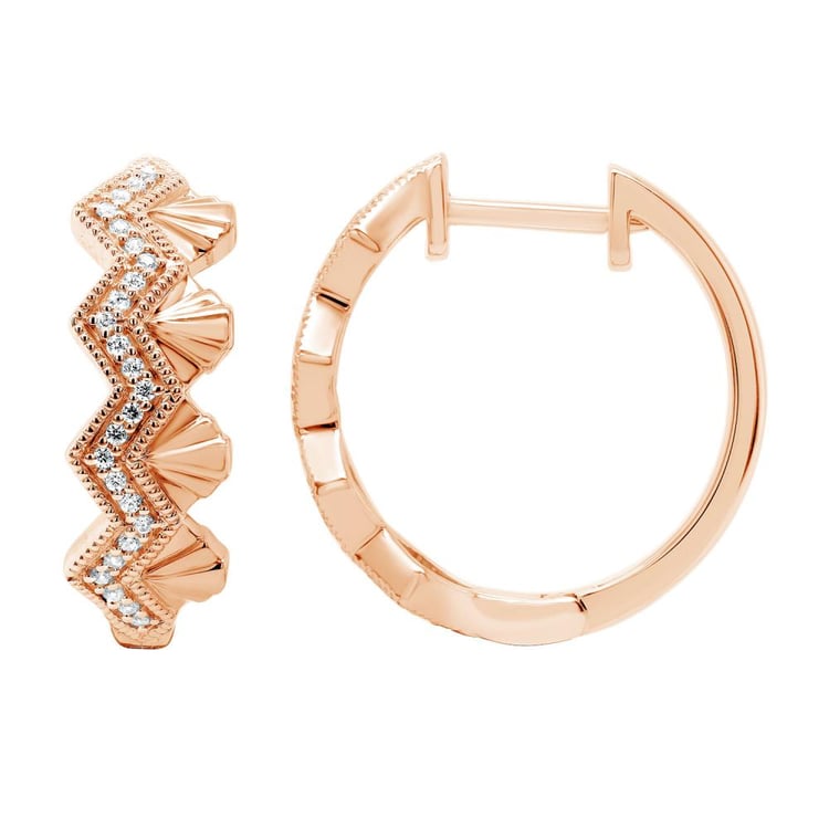 Außergewöhnliche goldene Creolen mit Lab Grown Diamanten Alva 160958