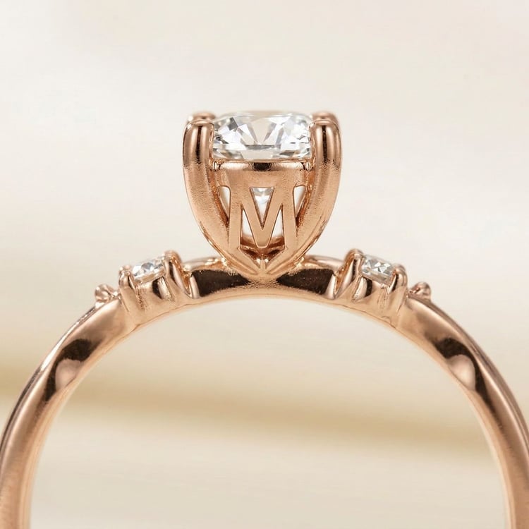 Verlobungsring mit Buchstaben und Diamanten Mileva 167559