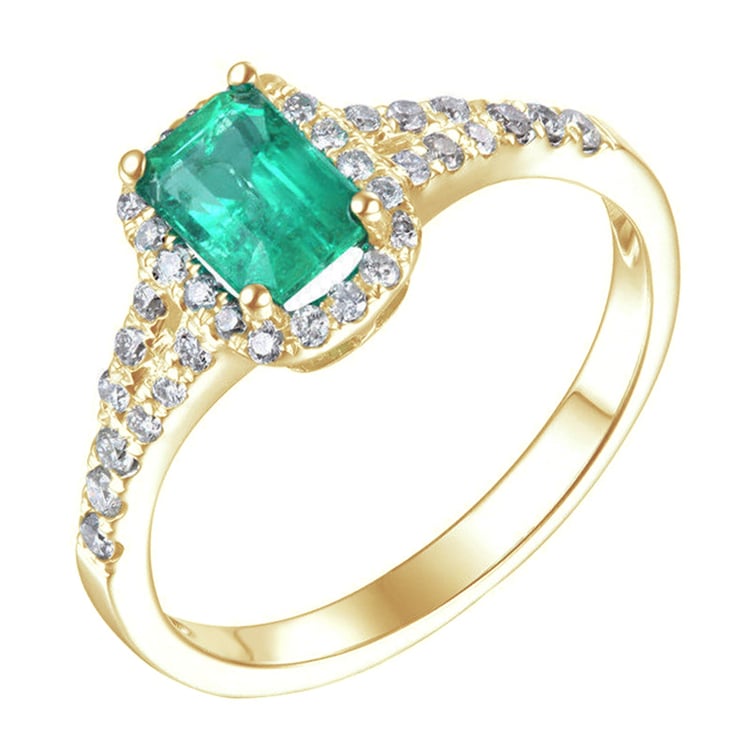 Goldring mit Smaragden und Diamanten Abbey 104575