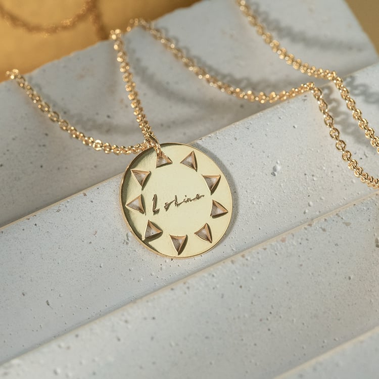 Vergoldeter Anhänger I shine 120124