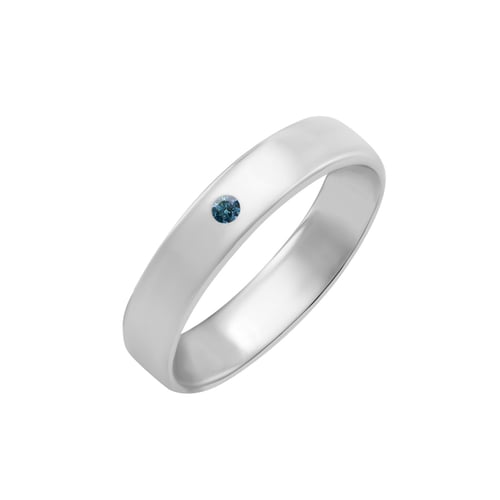 Klassische Trauringe aus Gold mit blauem Diamant Zavala