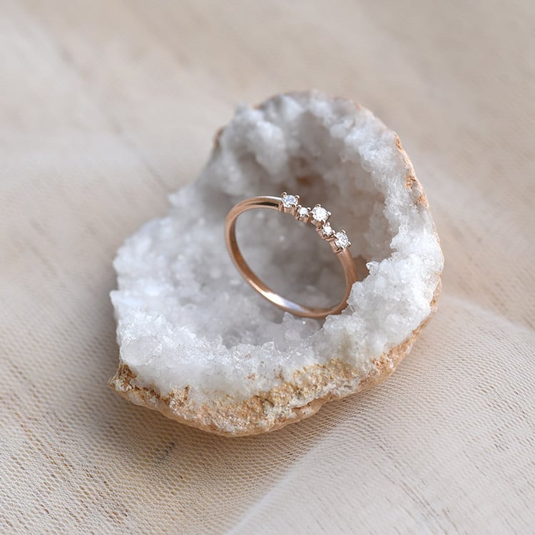 Goldener Verlobungsring mit Diamanten Blanka 67450