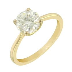 Solitär Verlobungsring mit Moissanit und Diamant Hleene