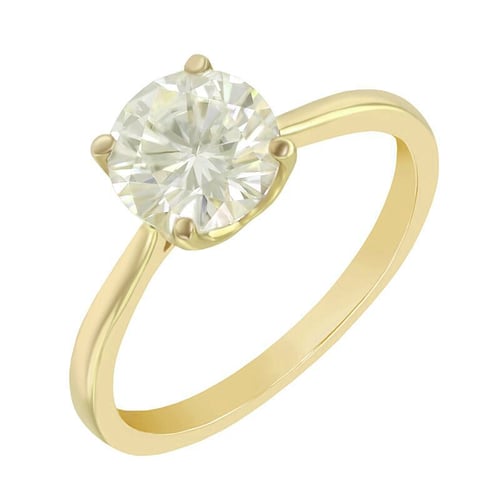 Solitär Verlobungsring mit Moissanit und Diamant Hleene