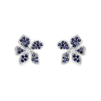 Blumenohrringe mit Saphiren und Diamanten Eavan