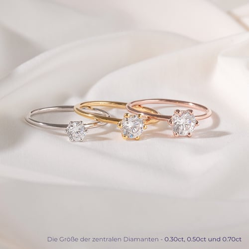 Verlobungsring mit einem Diamanten Birdie