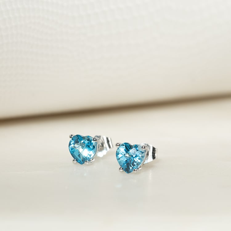 Zauberhafte Ohrringe aus Gold mit Topasen im Herz-Form Kaciah 135103