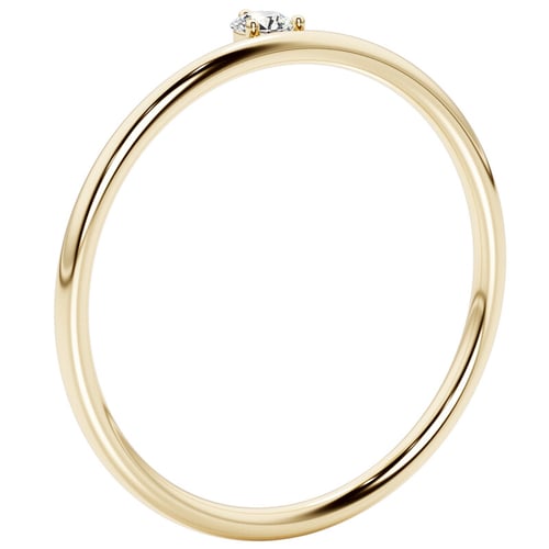 Minimalistischer Ring mit Diamant Lyric