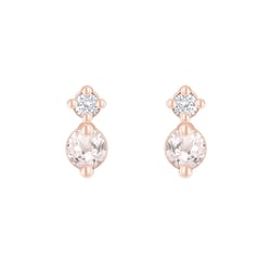 Minimalistische Ohrringe mit Morganiten und Diamanten Durante