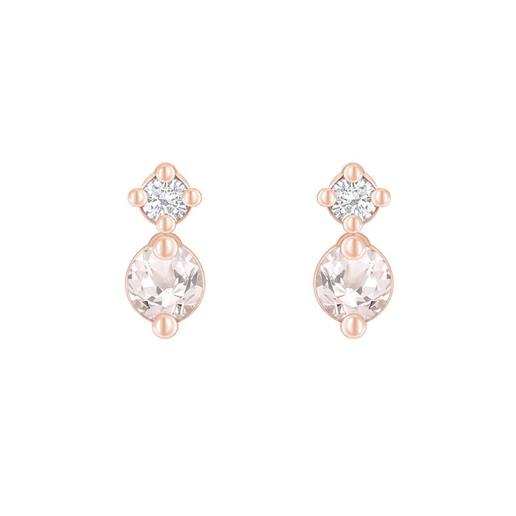 Minimalistische Ohrringe mit Morganiten und Diamanten Durante