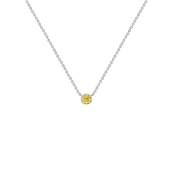 Minimalistische Halskette mit gelben Diamanten Glosie