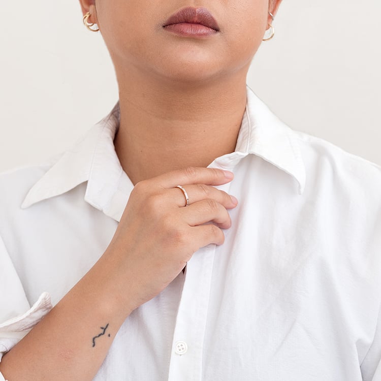 Weißer Keramikring mit Diamanten Nola 128639