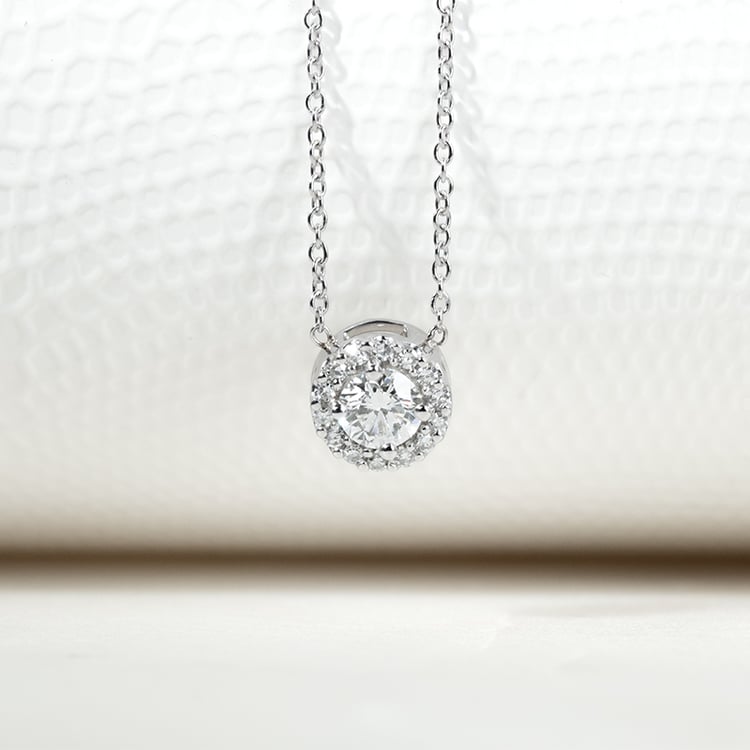 Halo-Anhänger mit Diamanten Vicky 131889