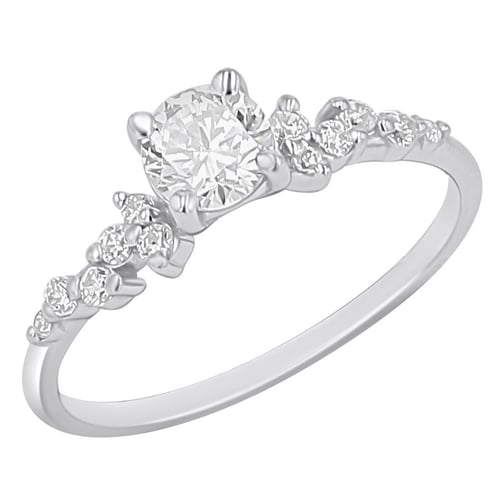 Verlobungsring mit Buchstaben und Diamanten Carina