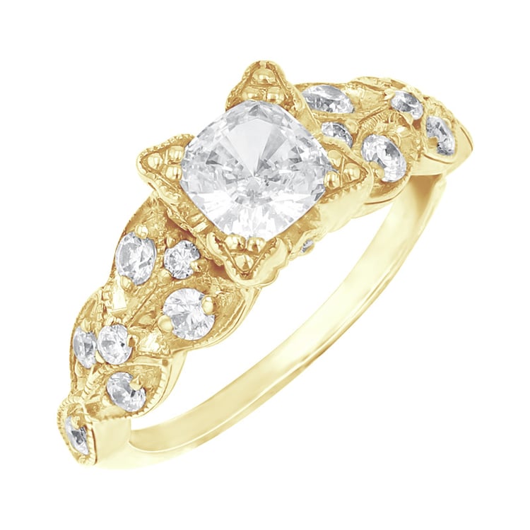 Goldener Vintage Ring voller Diamanten Galya 98910