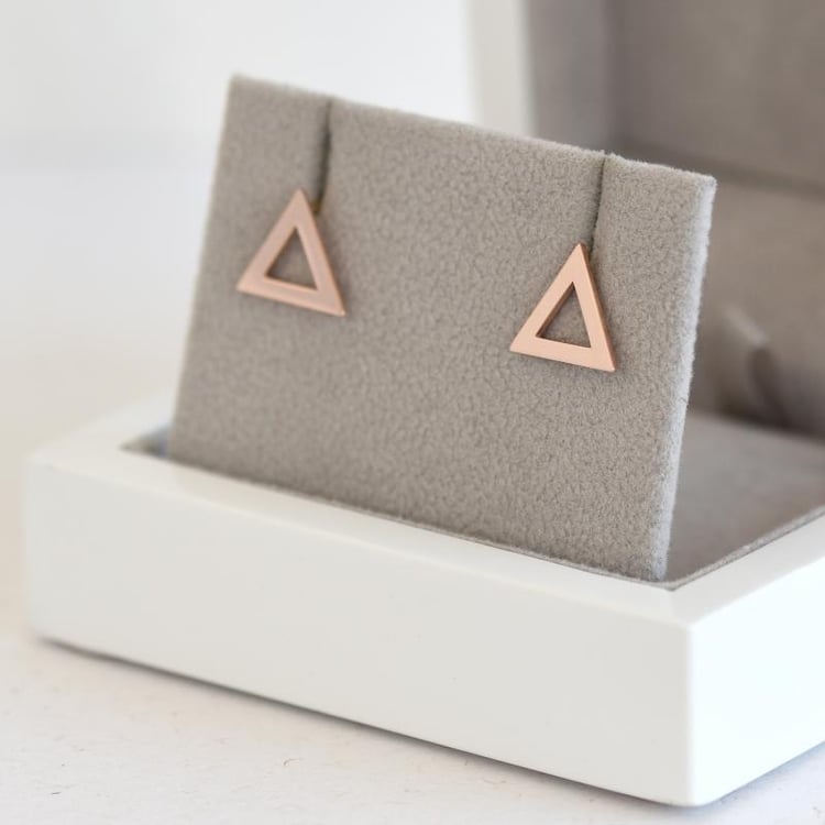 Goldene maxi Dreieck-Ohrringe Beli 28697