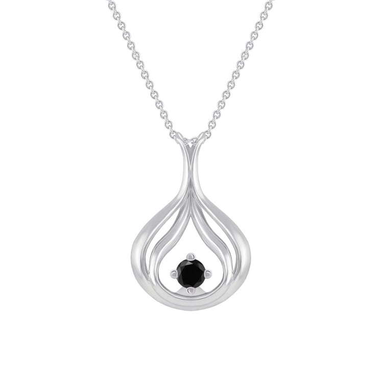 Elegante Goldkette mit schwarzem Diamant Tommie 39162