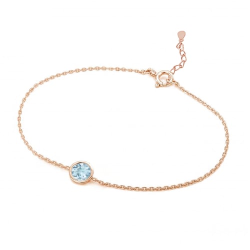 Silbernes Armband mit einem Aquamarin Arleth