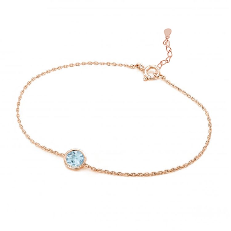 Silbernes Armband mit einem Aquamarin Arleth 104930