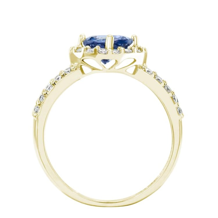 Verlobungsring mit Diamanten und Tansanit 25052