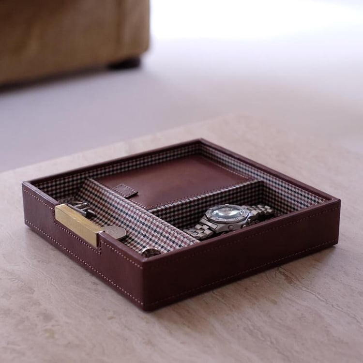 Herrenetui für Accessoires in Hellbraun Bergen 40707