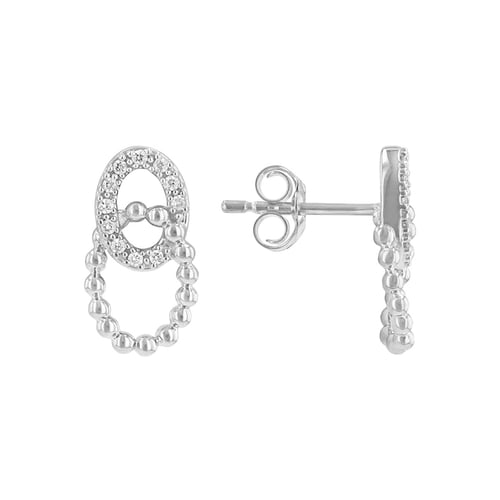 Durchflochtene Ohrringe mit Diamanten Helene