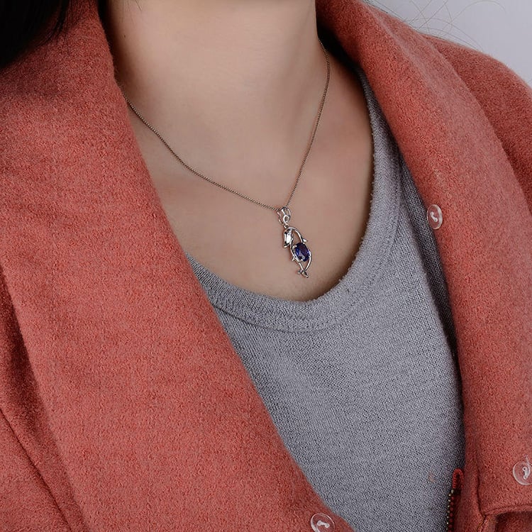 Halskette aus Gold mit Tansanit 18375