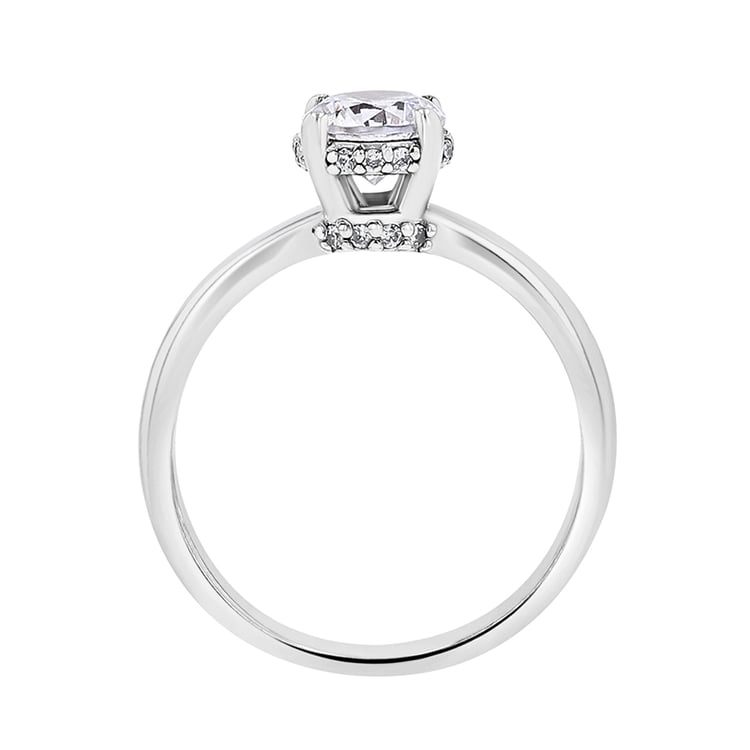 Strahlender Verlobungsring mit Moissanit und Lab Grown Diamanten Xela 141884