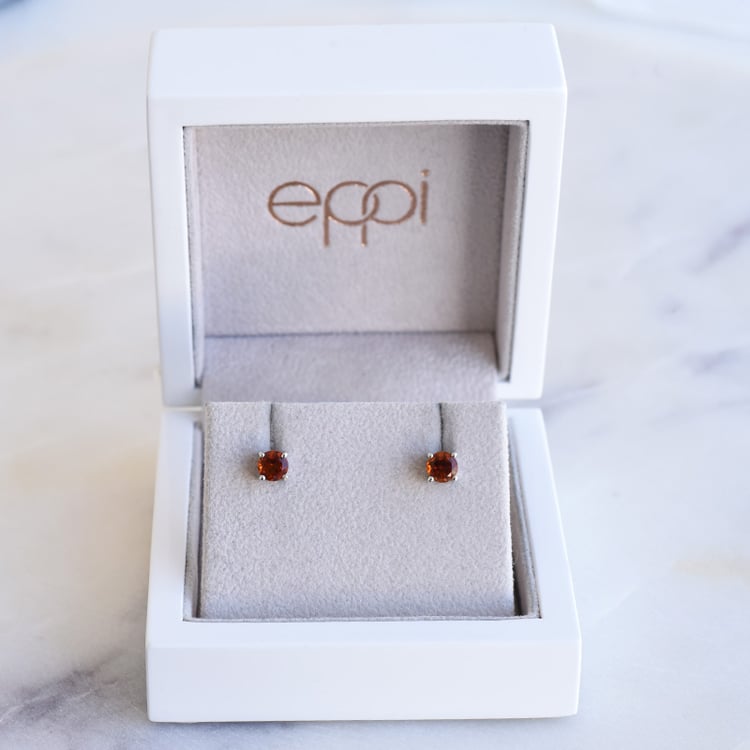 Minimalistische Ohrringe mit Madeira Citrinen Conchur 86159