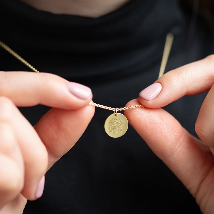Personalisierter Halskette mit chinesischem Tierkreiszeichen 135188