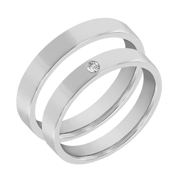 Platinring mit Diamanten
