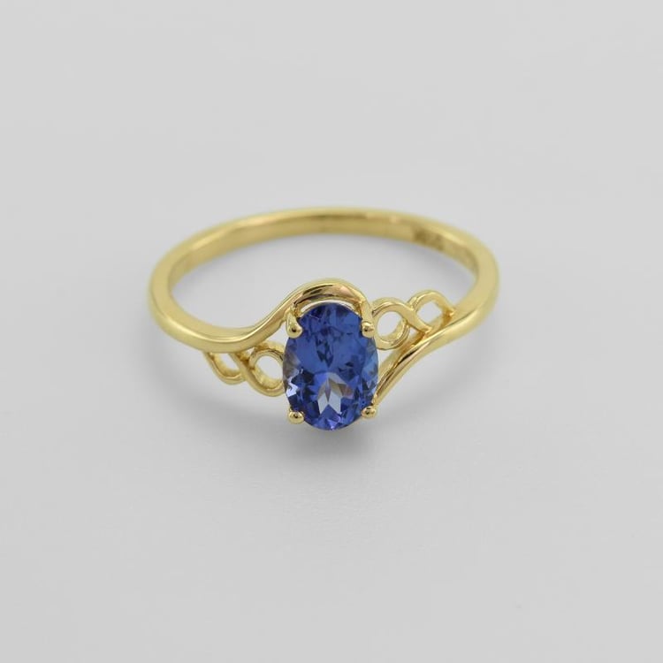 Tansanit in Goldring 49425