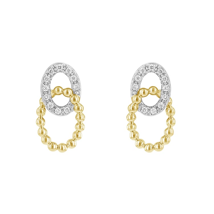 Durchflochtene Ohrringe mit Diamanten Helene 85032