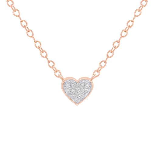 Kette in Herzform und Diamanten Maree