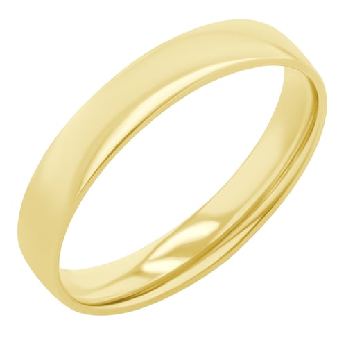 Goldene Eheringe mit einem Herzen und einem Diamanten Maline