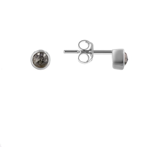 Zarte Ohrstecker mit grauen Salt and Pepper Diamanten Tofine