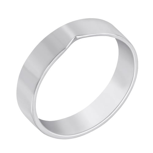 Eternity Ring aus Gold mit Moissaniten und flachem Herrenring Marveille