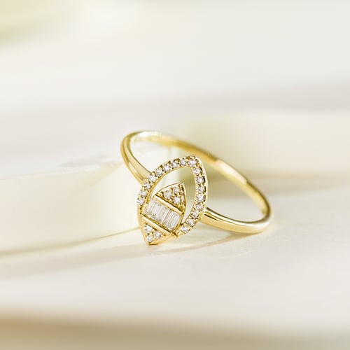 Goldener Ring mit Diamanten Sigurd