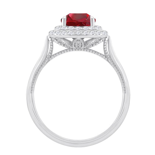 Luxuriöser Goldring mit Spinell und Diamanten Charmaine