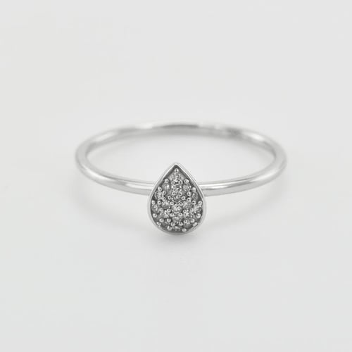 Goldring mit Tropfen voller Diamanten Lestia