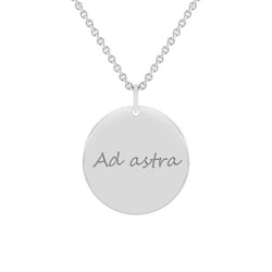 Goldener Anhänger mit beidseitiger Gravur Leasy