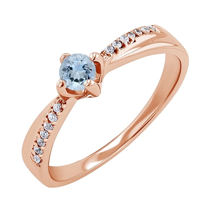 Ring mit Aquamarin und Lab Grown Diamanten Sewyn 132379