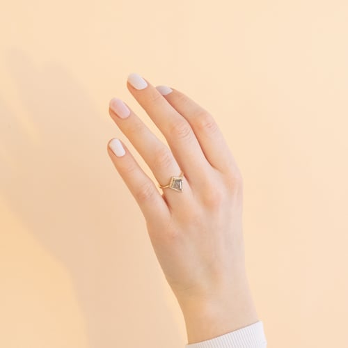 Ring mit Salt and Pepper Diamanten in Kite-Form Bjorn