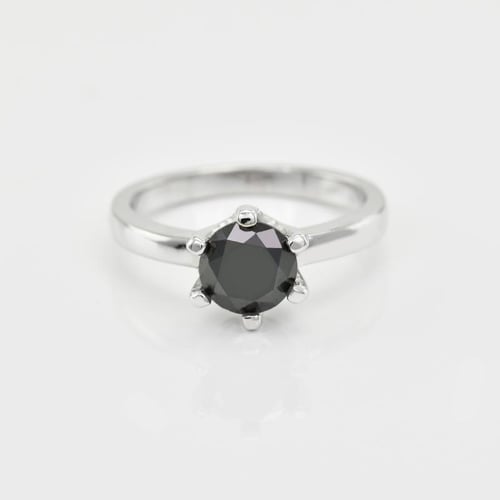 Mystischer Verlobungsring mit schwarzem Diamant 1ct Mukti