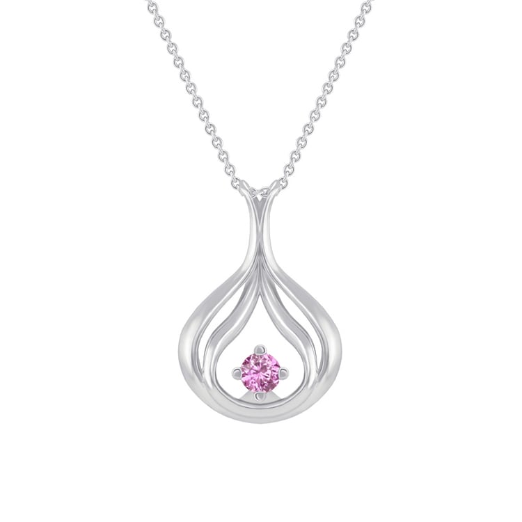 Romantischer Anhänger aus Gold mit rosa Saphir Tommie