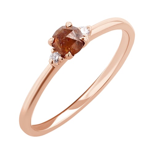 Verlobungsring mit einem braunen Salt and Pepper Diamanten Hye