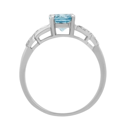 Goldener Aquamarinring mit Diamanten Alanyse