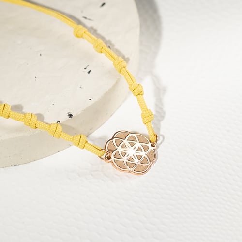 String Armband mit dem Yoga Symbol Flower of Life