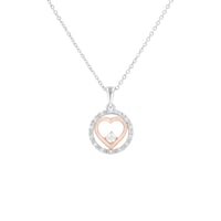 Romantischer Anhänger mit Diamanten Karoline