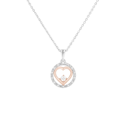 Romantischer Anhänger mit Diamanten Karoline